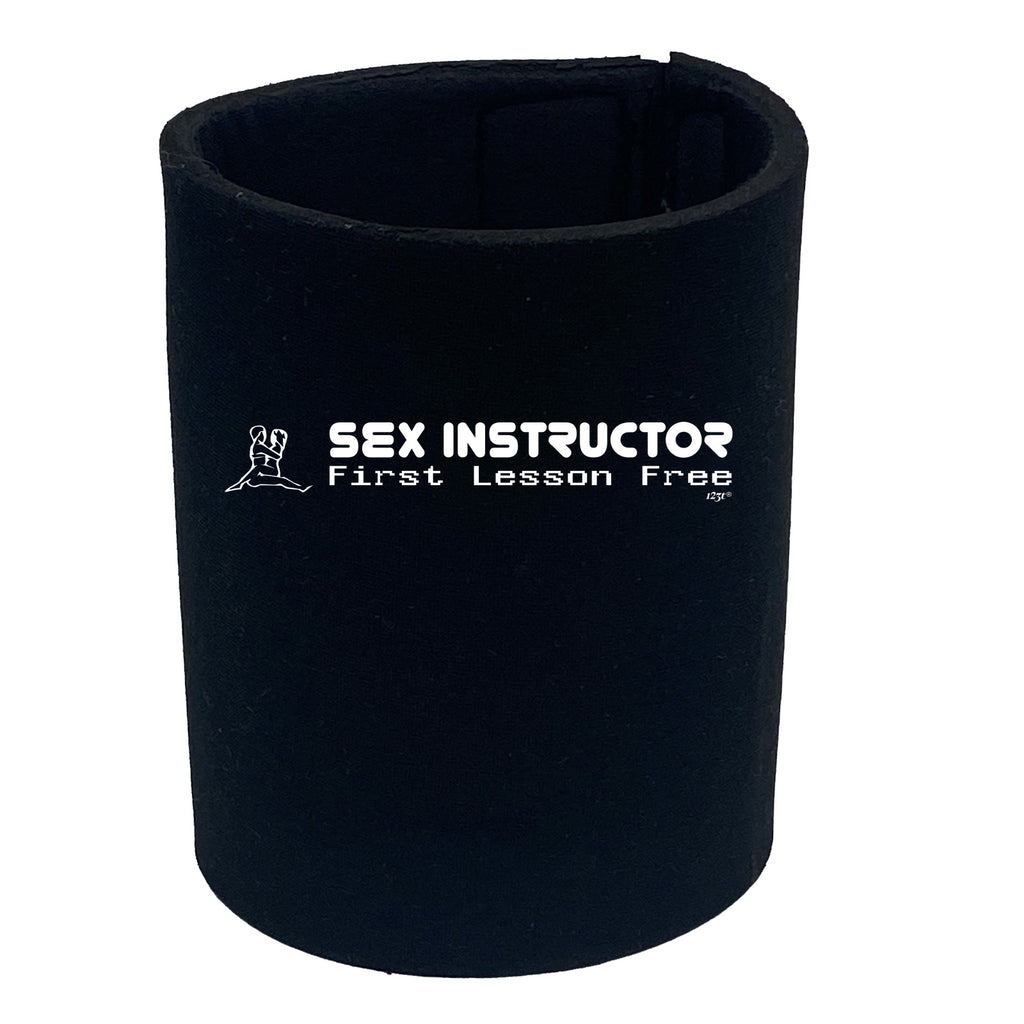 S X Instructor First Lesson Free - Funny Stubby Holder