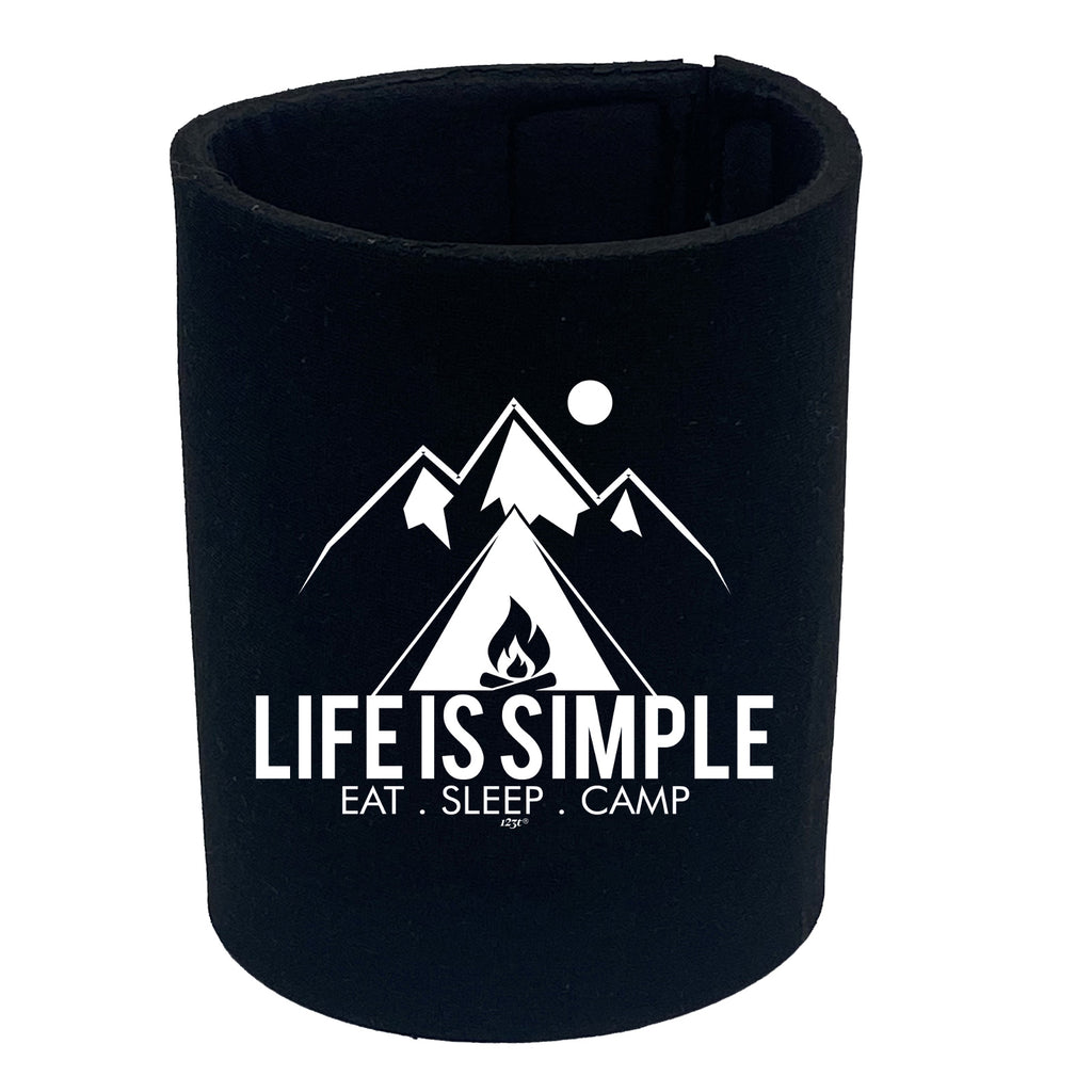 Life Is Simple Eat Sleep Camp - Funny Stubby Holder