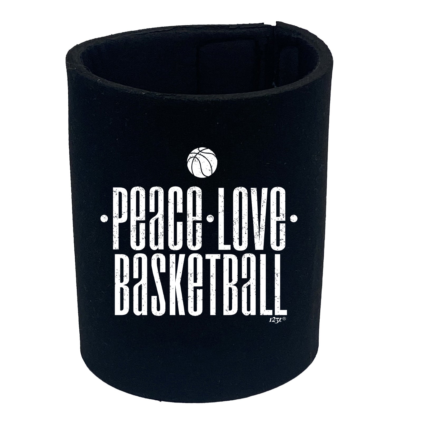 Peace Love Basketball - Funny Stubby Holder