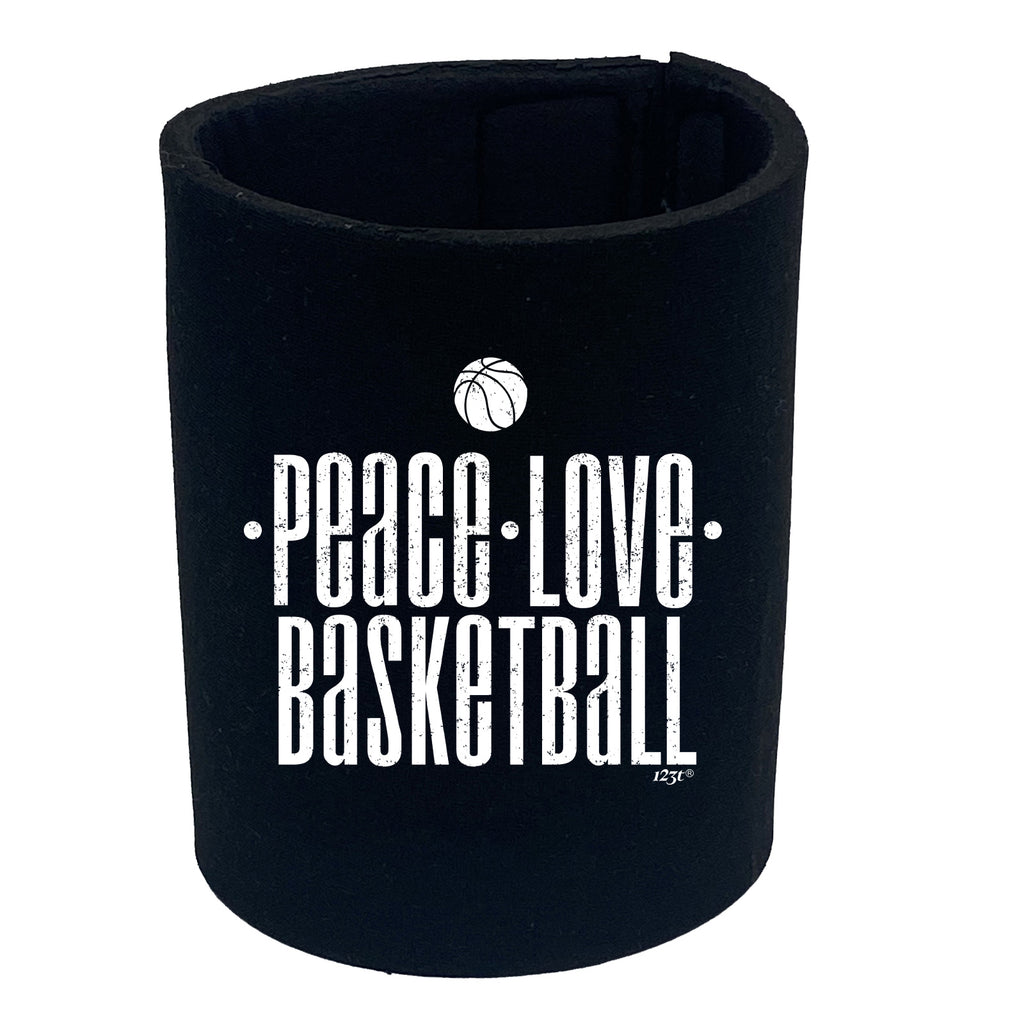 Peace Love Basketball - Funny Stubby Holder