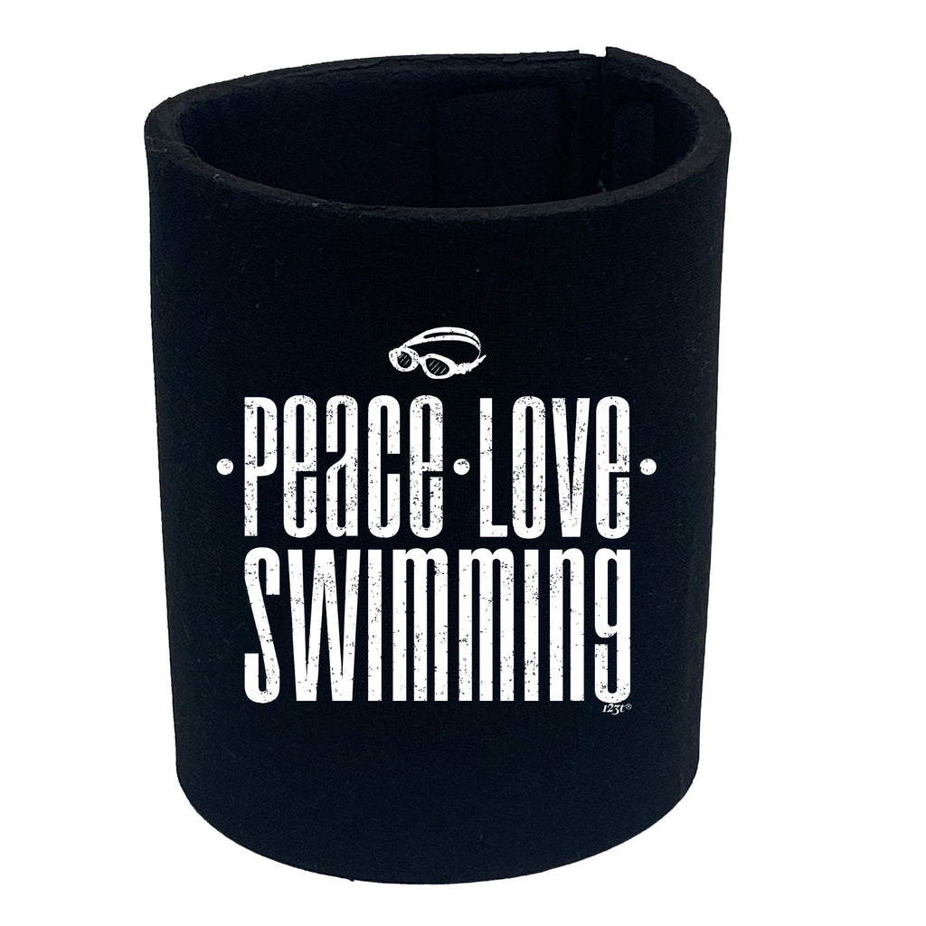Peace Love Swimming - Funny Stubby Holder