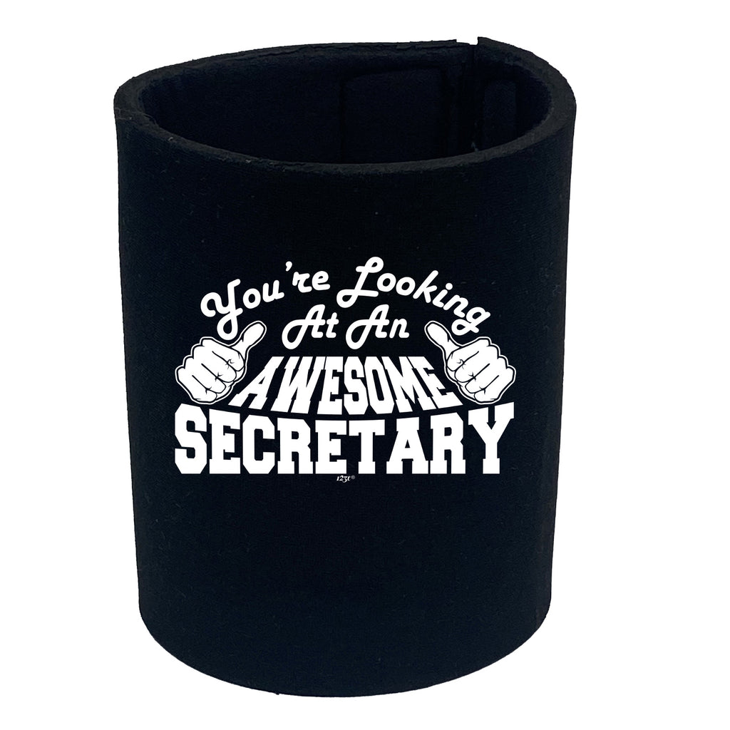 Youre Looking At An Awesome Secretary - Funny Stubby Holder