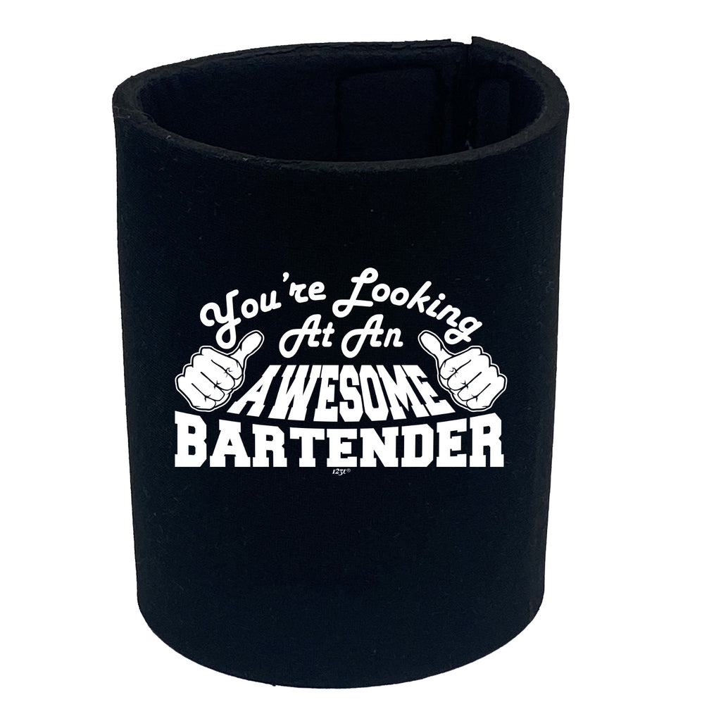 Youre Looking At An Awesome Bartender - Funny Stubby Holder