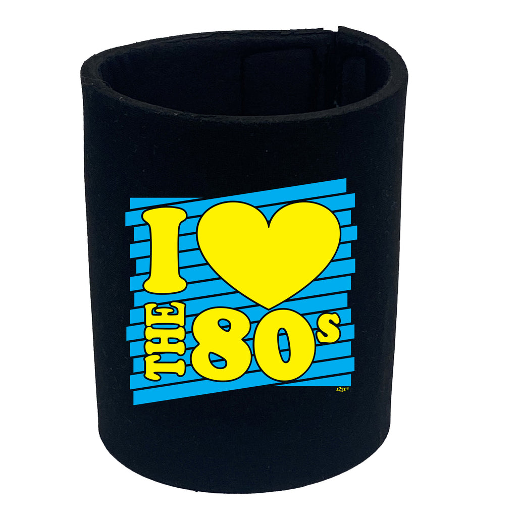 Love The 80S Yellow Blue - Funny Stubby Holder