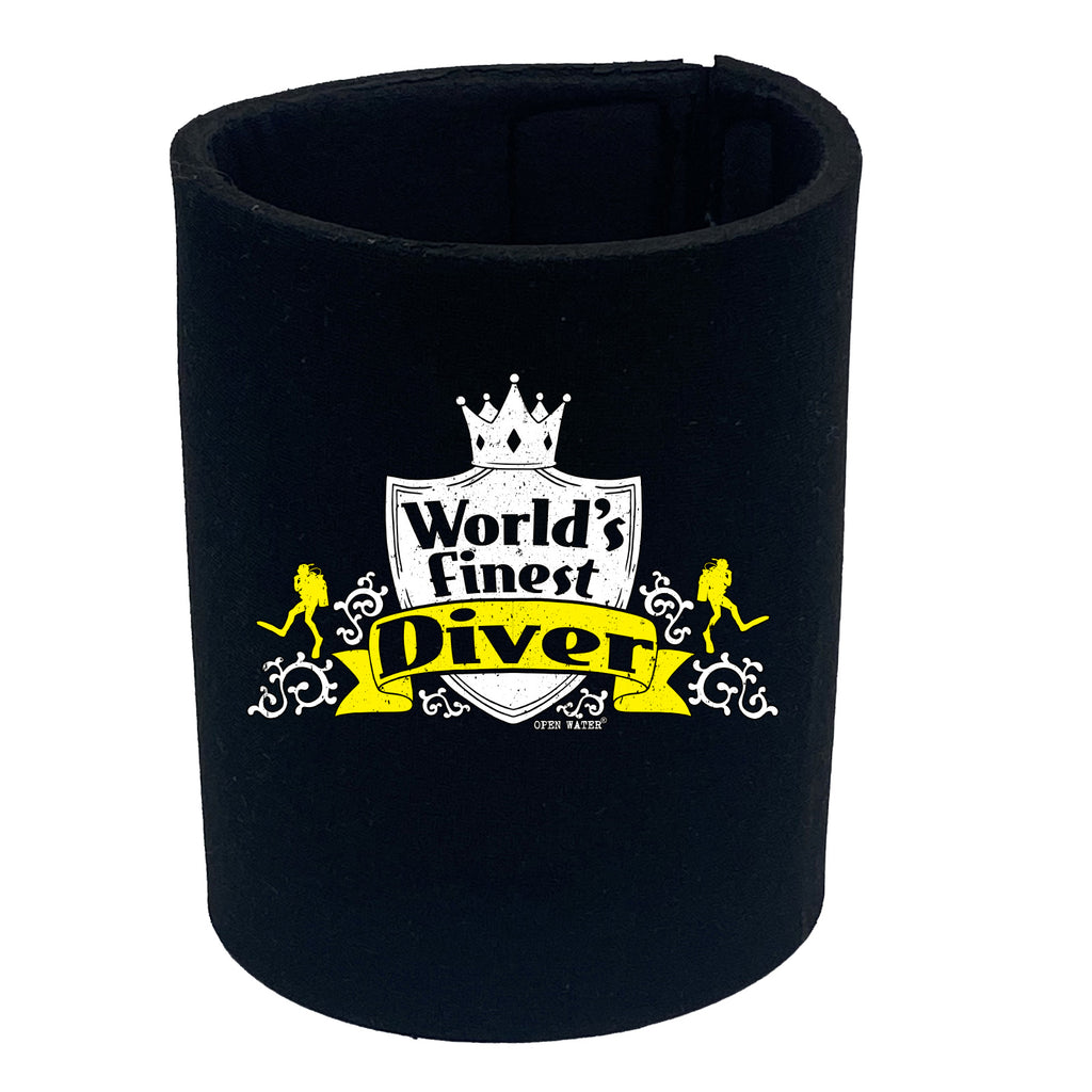 Ow Worlds Finest Diver - Funny Stubby Holder