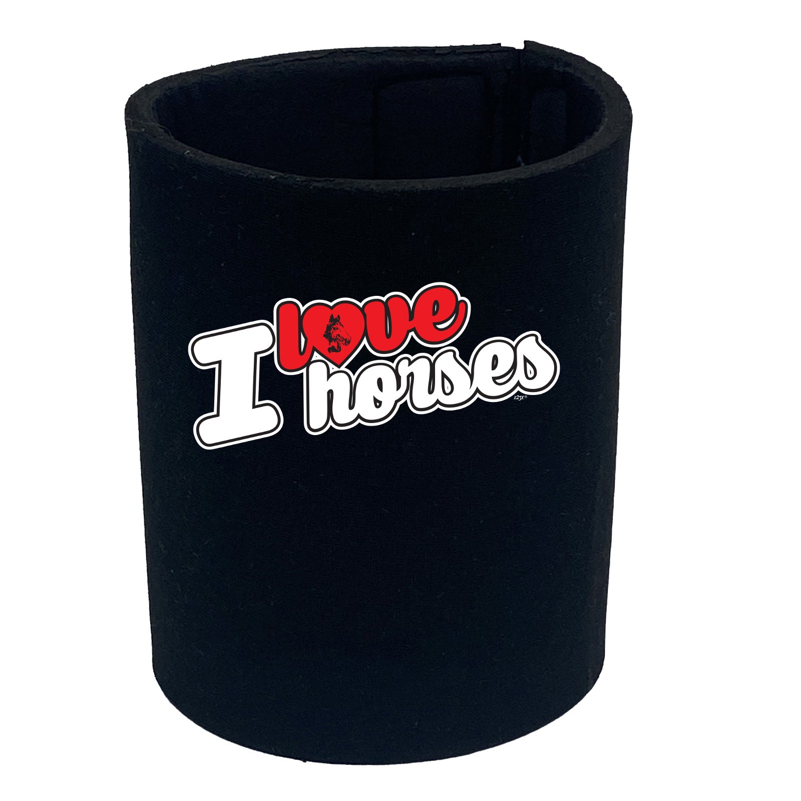 Love Horses Stencil - Funny Stubby Holder