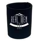 Pm Real Men Ski - Funny Stubby Holder