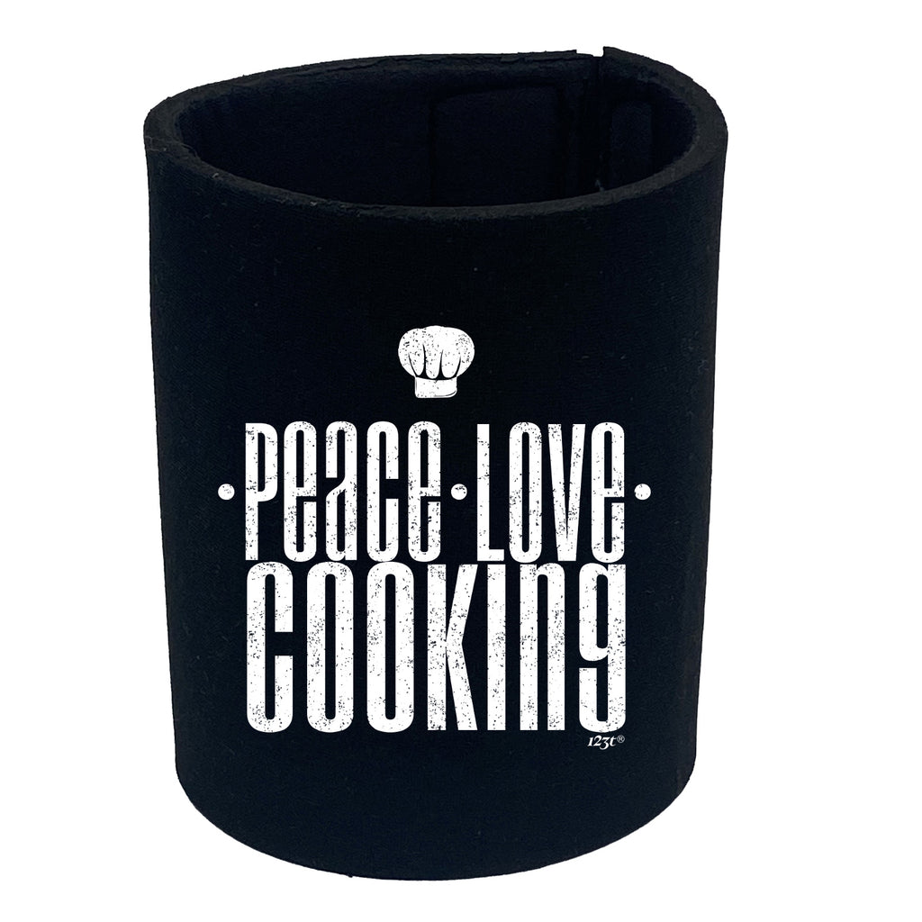 Peace Love Cooking - Funny Stubby Holder
