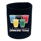 Italian Drinking Team Glasses - Funny Stubby Holder