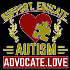 Support Educate Autism Advocate Love - Mens 123t Funny T-Shirt Tshirts