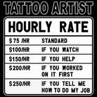 Tattoo Artist Hourly Rate - Mens 123t Funny T-Shirt Tshirts