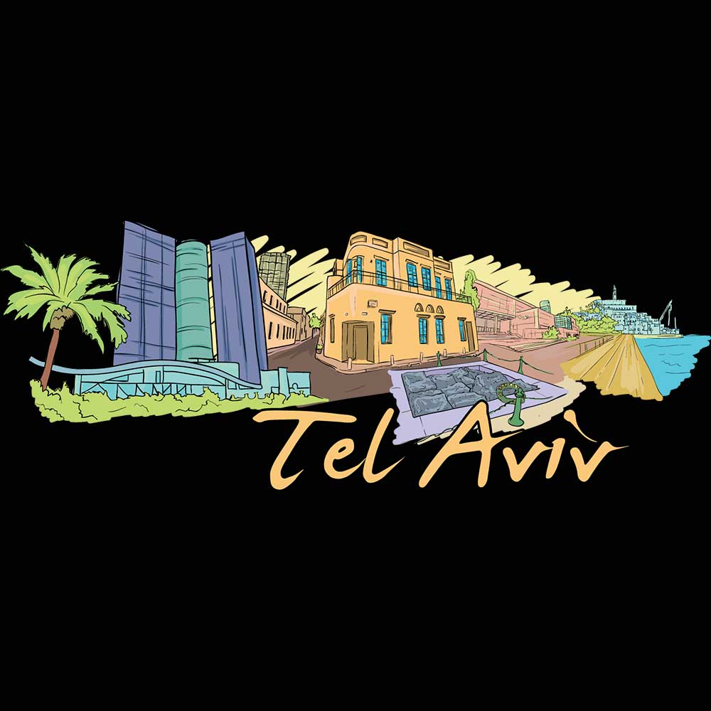 Tel Aviv Israel Country Flag Destination - Mens 123t Funny T-Shirt Tshirts