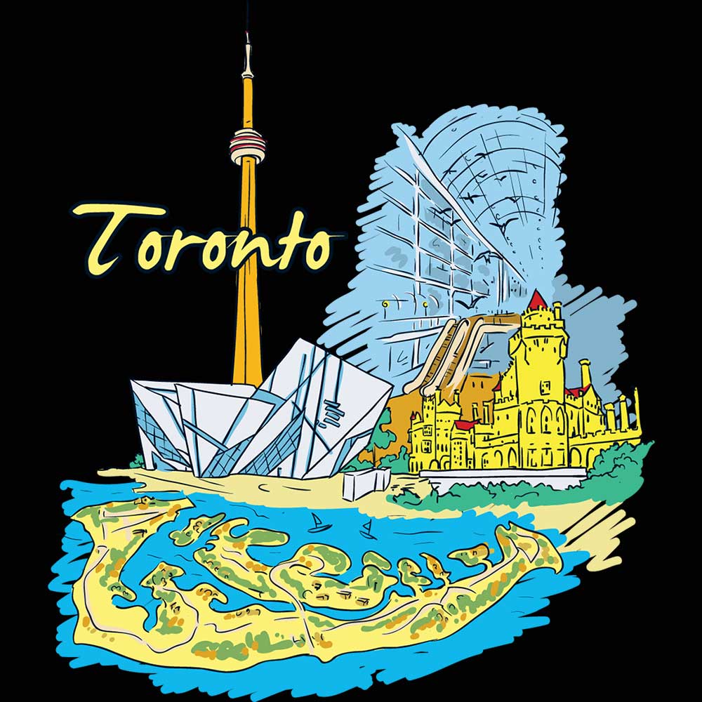 Toronto Canada Country Flag Destination - Mens 123t Funny T-Shirt Tshirts