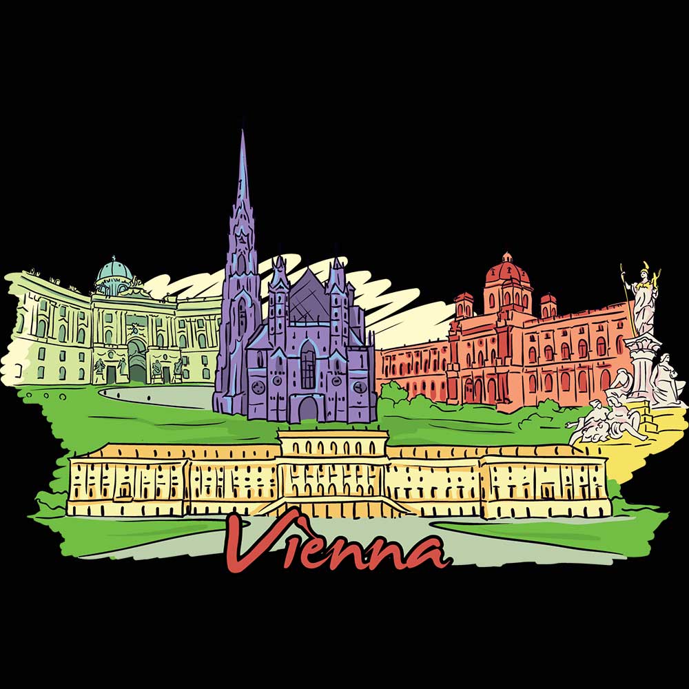 Vienna Austria Country Flag Destination - Mens 123t Funny T-Shirt Tshirts