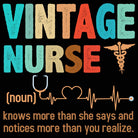 Vintage Nurse Noun Knows More - Mens 123t Funny T-Shirt Tshirts