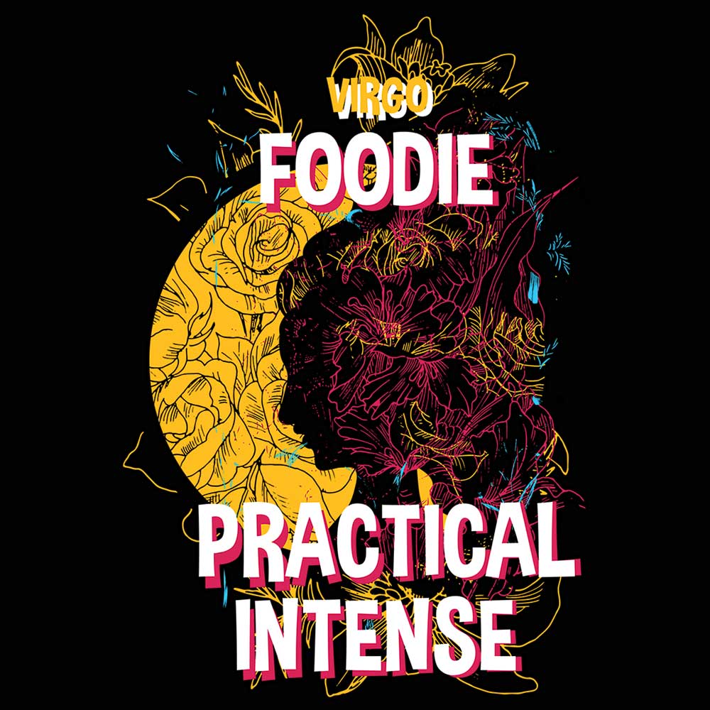 Virgo Star Sign Foodie Practical - Mens 123t Funny T-Shirt Tshirts