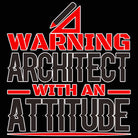 Warning Architect With An Attitude - Mens 123t Funny T-Shirt Tshirts