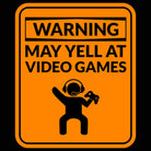 Warning May Yell At Video Games Gamer - Mens 123t Funny T-Shirt Tshirts