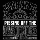 Warning Pissing Off The Bartender - Mens 123t Funny T-Shirt Tshirts