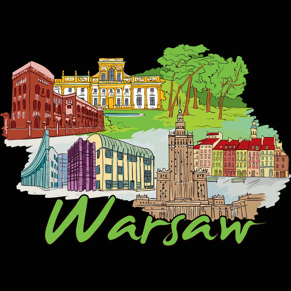 Warsaw Poland Country Flag Destination - Mens 123t Funny T-Shirt Tshirts