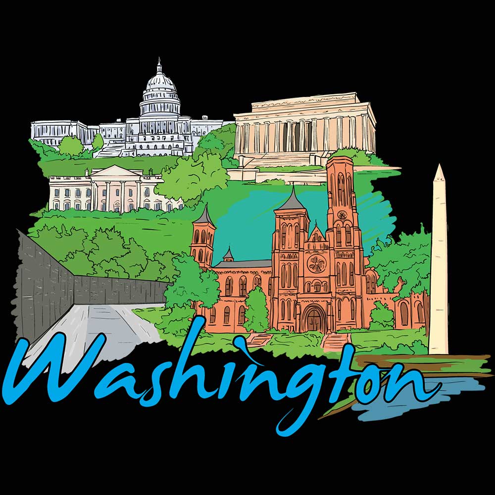 Washington Dc Usa Country Flag Destination - Mens 123t Funny T-Shirt Tshirts