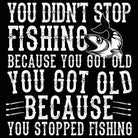 You Didnt Stop Fishing Because You Got Old - Mens 123t Funny T-Shirt Tshirts